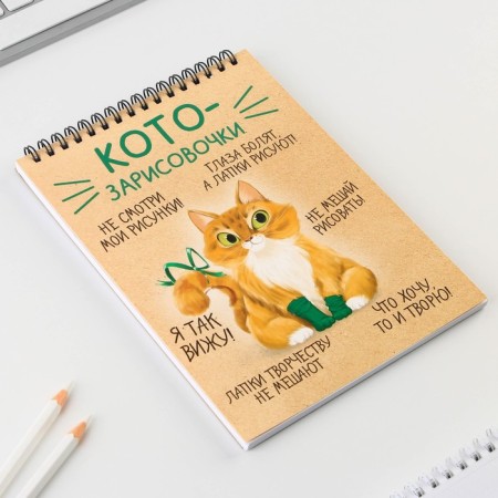 Sketchbook A5, 40 l 100 g/m2 "Kotozarisovka"-1