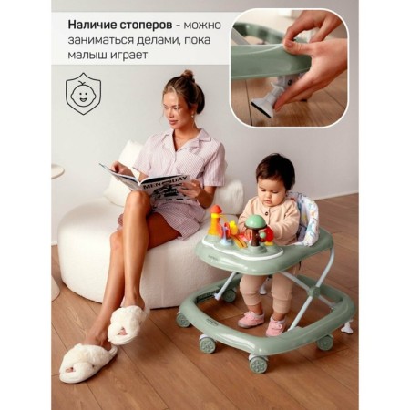 Walks Children's Amarobaby Running Baby, with an electronic game panel, green color-4