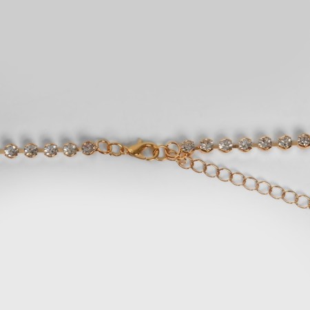 The necklace "thread" rectangles, the color is white in gold, 70 cm-1
