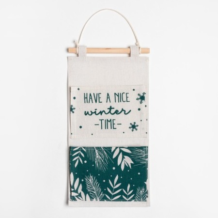 Pocket Textile Ethel "Winter Time" 2 departments, 41x20 cm-1