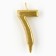 Candle for the cake, the number "7", gold.