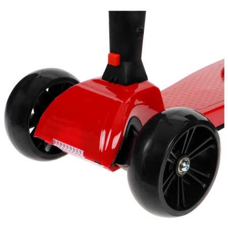 Folding scooter, light wheels PU 130/50 mm, ABEC 7, red color-2