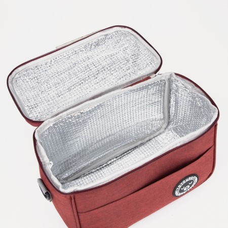 The thermosuma with a zipper 5.7 l, a long belt, the color is red-2