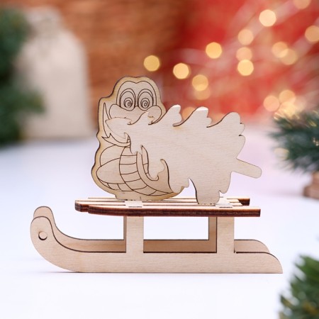 Suvenir Sancti "Snake with a Christmas tree", type 3, 10.5 x 4.7 x 7.8 cm