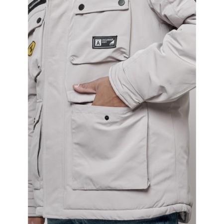 Male jacket, size 56, gray color-10
