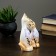 Figure "Love Cats Eared" 7x13x17cm white/gold (set 2pcs)