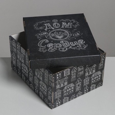 Gift folding box, packaging, “house where the heart”, 31.2 x 25.6 x 16.1 cm-5