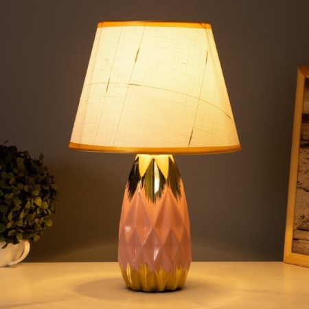Table lamp "Andrea" 1x40W E14 pink/gold 24x24x40cm-1