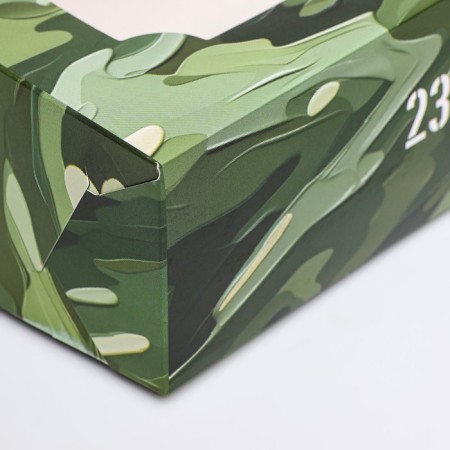 Folding box with a window for marshmallows "February 23", 25 x 15 x 7 cm-4