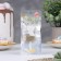 Candle in the Manhattan cake, number "3", white with gold, 5 cm