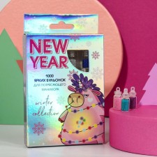 Set of broth for nail decor Unicorn New Year, 12 colors