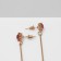 Earrings "Heart" with pearls, colored in gold