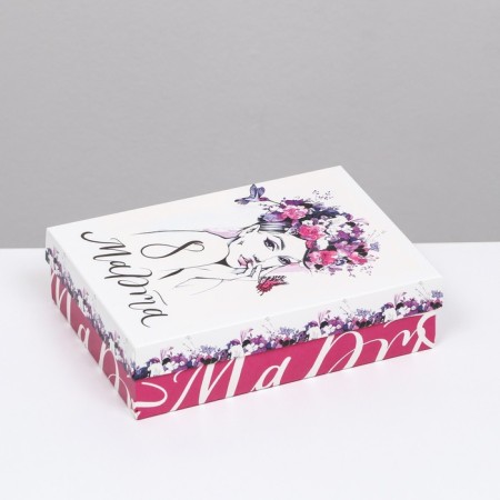 Gift box "March 8 with a girl", 21 x 15 x 5.7 cm-1