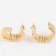Earrings Metal "Geometry" path of acara, color gold, d = 3.3 cm