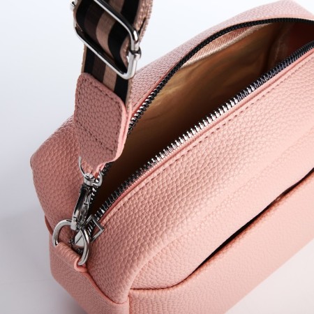 Bag Cross-Bodi with a zipper, pink color-5
