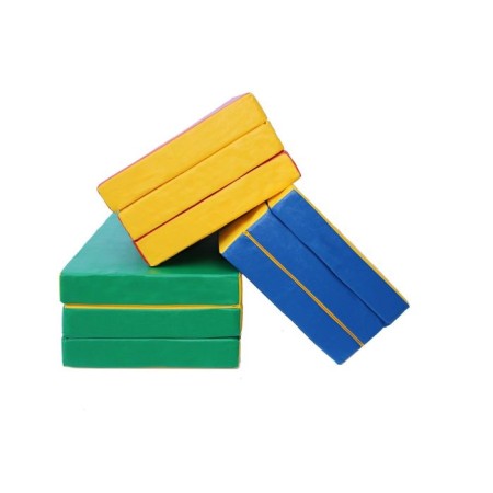 Mat 100 x 150 x 10 cm, folding, red/yellow