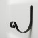 Kashpo bracket, forged, 18 cm, metal, black