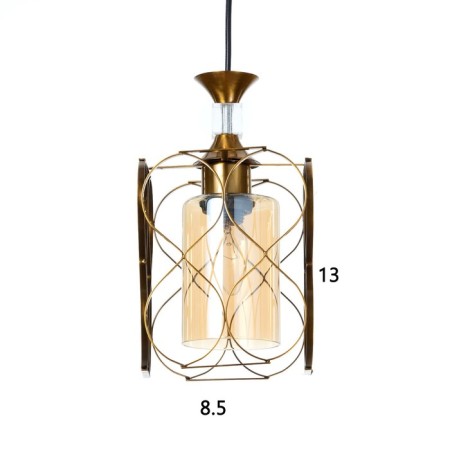 Bayerlux lamp "Infinity" E27 40W gold 15.5x15.5x18-118 cm-4