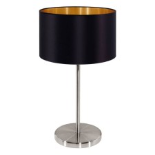 Maserlo 1x60W table lamp E27 Nickel 23x23x42cm