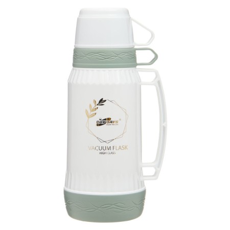 Thermos 1 l, with a glass flask, retains heat 12 hours, with a mug, 30 cm, green