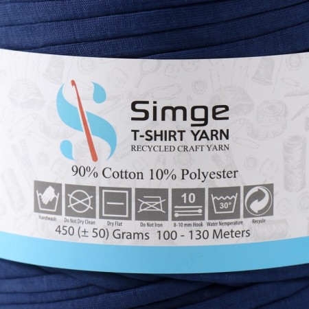Knitted yarn secondary 90% cotton, 10% p/e, 100m/450 ± 50 g (ultramarin) mix-4