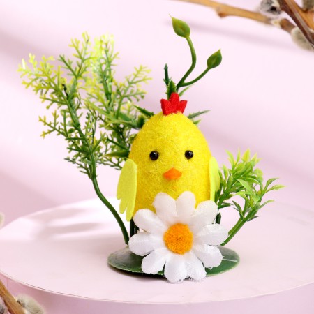 Easter decor "Chicken in the grass" 5 × 10 × 10 cm