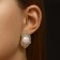 Earrings with pearls "exclus" velvet, color gold