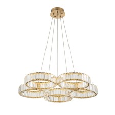 Suspended Indigo, 12036/5p Brass. 1x60W, LED, 2750LM, 3000-4000-6000K, 750x750x130/1000 mm
