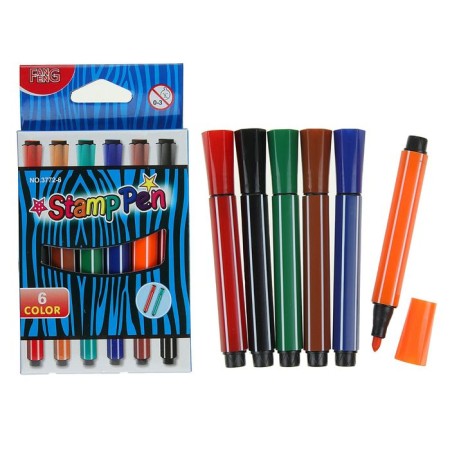 Strips "strips", 6 colors, thick, in a cardboard box, a ventilated cap