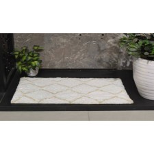 A set of bathroom rugs, size 60x100 cm, 50x70 cm, beige color