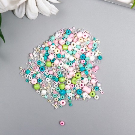 Glass beads 6/0-15/0 "Assorted ice cream" d = 1.5-4 mm, nr 10gr