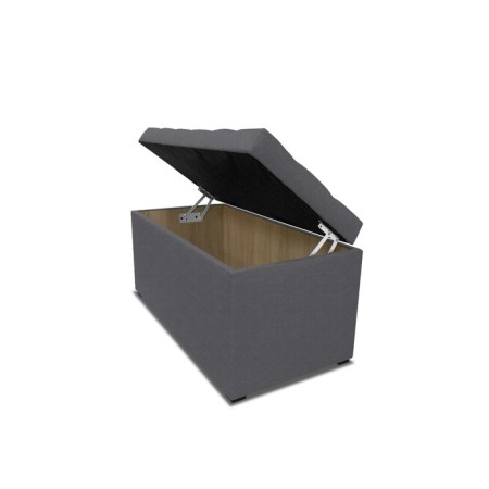 Puff with a lid and weighting, 800 × 400 × 420 mm, bingo velor, Grafit color-6