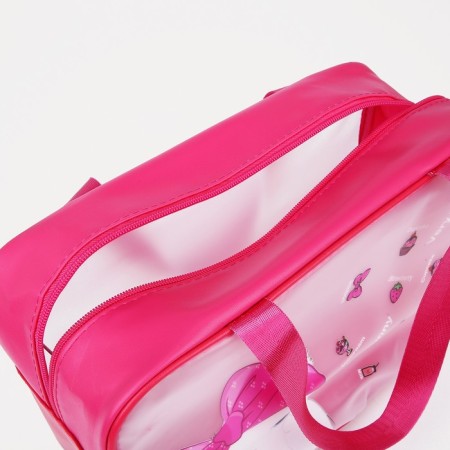 Lightning cosmetic bag, raspberry color-2