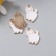 Decor for creativity metal, enamel "Fat White Cat" Gold 2x1.4 cm