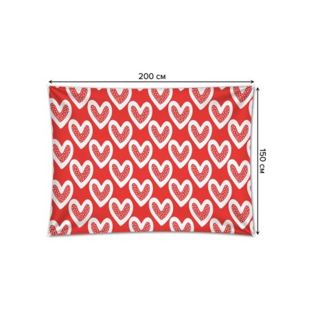 Decorative panel with photo printing "White Heart", horizontal, size 150x200 cm-1