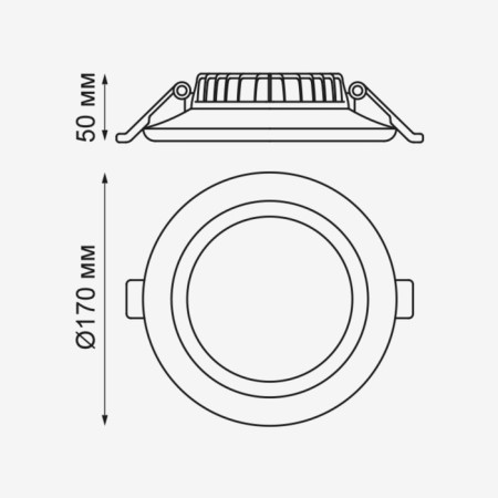 Lamp built -in Novotech. Joia, 22w, LED, 50x170x170 mm, white color-1