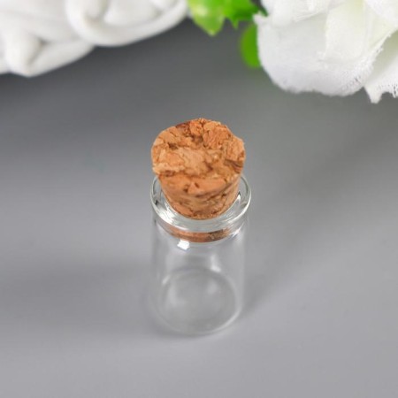 Decor for creativity Glass "A bottle with a traffic jam" micro, 1.5 ml, 1.8x1x1 cm-1
