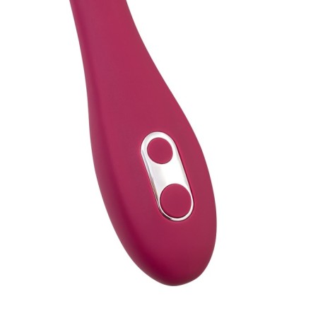 Multifunctional vibrator L’Eroina Caberna, 20 cm, silicone, burgundy color-11