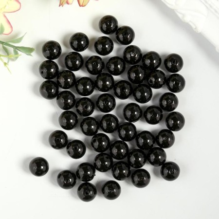 Astra beads 10 mm, set 25 grams, black