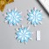 Decor for the creativity of felt "Snowflake with rays" 7.3x7.3 cm