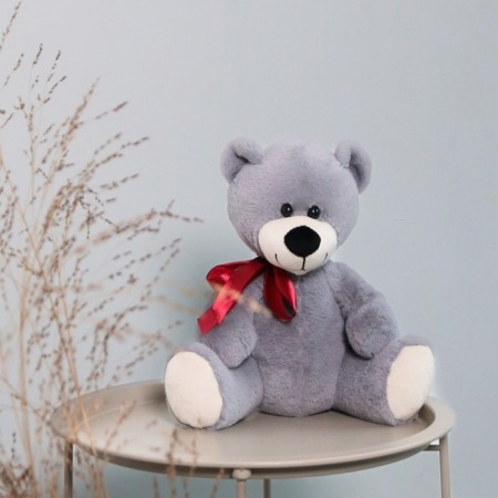 Soft toy "Bear Mishan", gray color, 32 cm-3