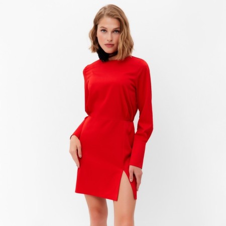 Women's dress Minaku: Silk pleasure color red, rr 42