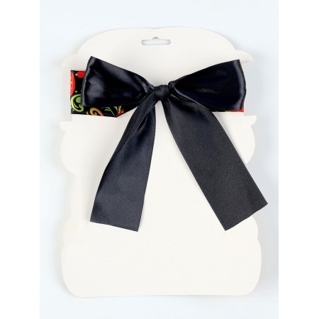 Carnival bandage "Maryushka", rr 50-58 cm, black with strawberries-2