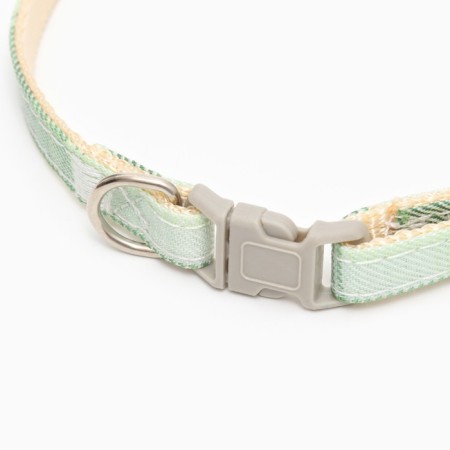 Collar "softness", polyester, with a bell, 34 x 1 cm, green-2