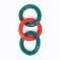 Chewing toy "Always together!", TPR, 3 rings of 8 cm, green/orange