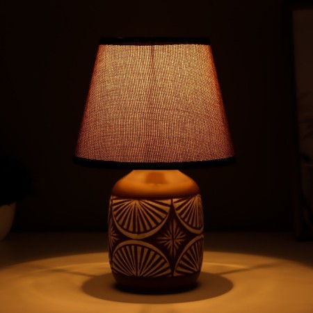 Table lamp "Margaret" E14 40W brown 17x17x27cm-1