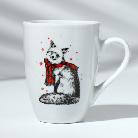 Ceramic “Forest Residents” mug, 350 ml, white color-3