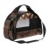 Bag - animal transport, semicircular, artificial leather, 40 x 20 x 27 cm, brown