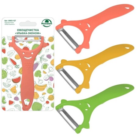 Vegetable cleaner "Smile-econ", 14x7 cm, mix