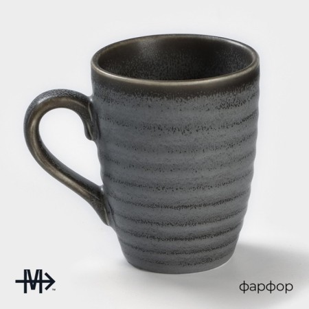 Porcelain mug Magistro Urban, 320 ml, gray color-1